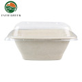 Disposable sugarcane salad bowl Eco Friendly Pulp Plate